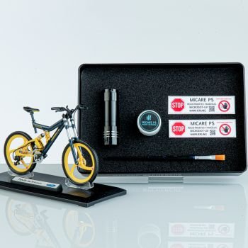 MICRODOT-ID-SET Vehicle marking by artificial DNA for e-bikes and bicycles