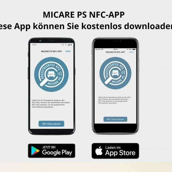MICARE preventive vehicle registration for mobile homes incl. three NFC-coded car stickers.