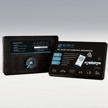 MICARE NFC-ID-SET Small Anti-Diebstahl-Markierung für Oldtimer und Youngtimer 6-teiliges SET inkl. Autoplakette